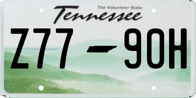 TN license plate Z7790H