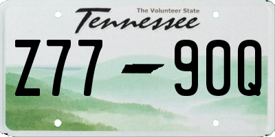 TN license plate Z7790Q