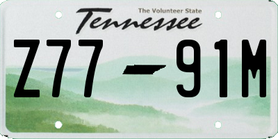 TN license plate Z7791M