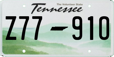 TN license plate Z7791O