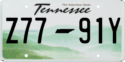 TN license plate Z7791Y