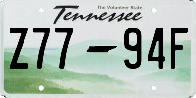 TN license plate Z7794F