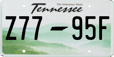 TN license plate Z7795F
