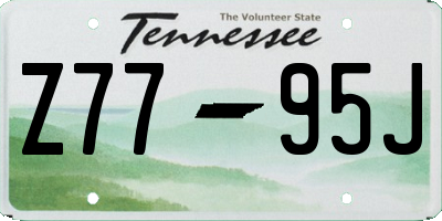 TN license plate Z7795J