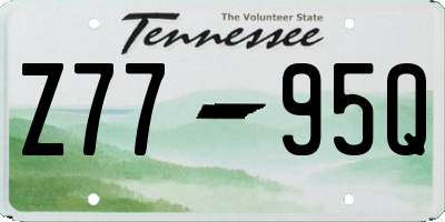 TN license plate Z7795Q