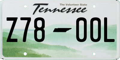 TN license plate Z7800L
