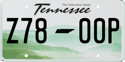 TN license plate Z7800P
