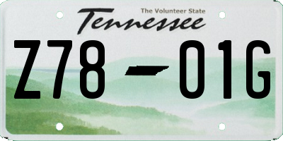 TN license plate Z7801G