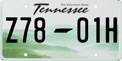 TN license plate Z7801H
