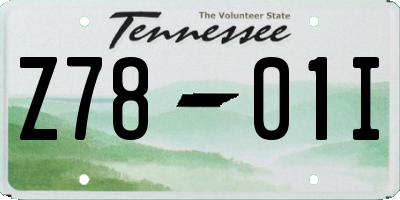 TN license plate Z7801I
