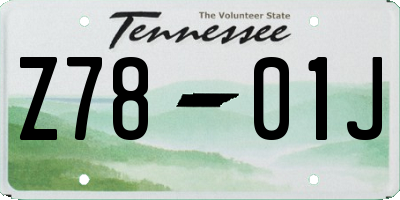 TN license plate Z7801J