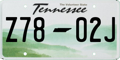 TN license plate Z7802J