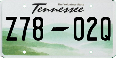 TN license plate Z7802Q