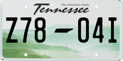 TN license plate Z7804I