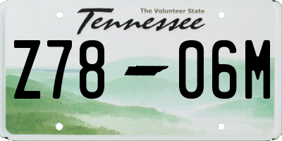 TN license plate Z7806M