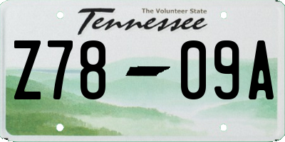 TN license plate Z7809A