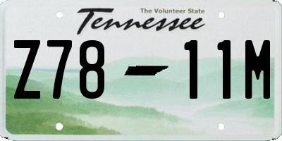 TN license plate Z7811M