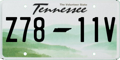 TN license plate Z7811V