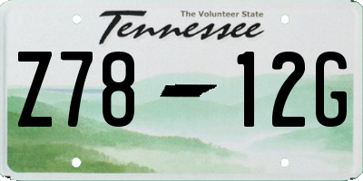 TN license plate Z7812G