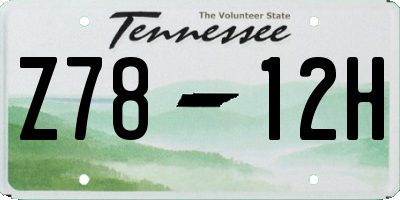 TN license plate Z7812H