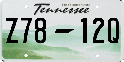 TN license plate Z7812Q