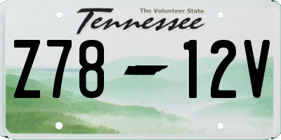 TN license plate Z7812V