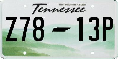 TN license plate Z7813P