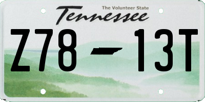 TN license plate Z7813T