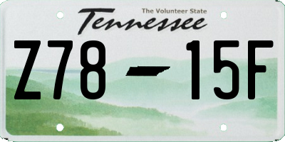 TN license plate Z7815F