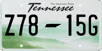 TN license plate Z7815G