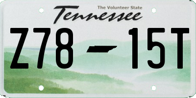 TN license plate Z7815T