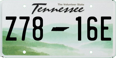 TN license plate Z7816E