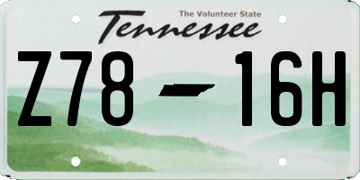TN license plate Z7816H