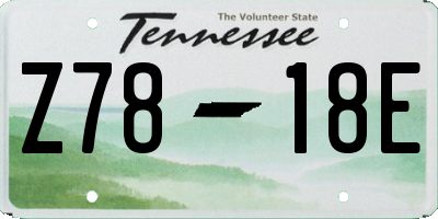 TN license plate Z7818E