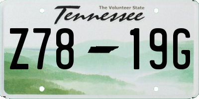 TN license plate Z7819G