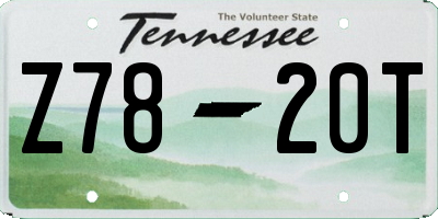 TN license plate Z7820T