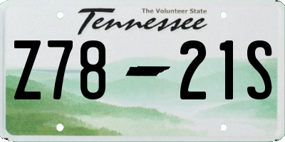 TN license plate Z7821S