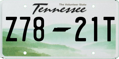 TN license plate Z7821T