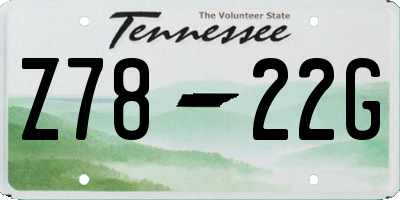 TN license plate Z7822G
