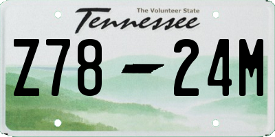 TN license plate Z7824M