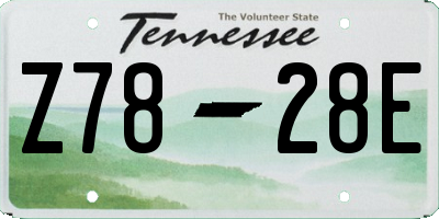 TN license plate Z7828E