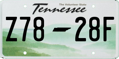 TN license plate Z7828F