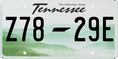 TN license plate Z7829E
