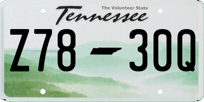 TN license plate Z7830Q