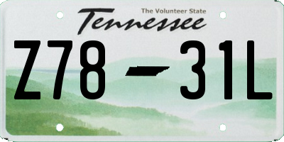 TN license plate Z7831L