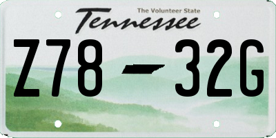 TN license plate Z7832G