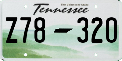 TN license plate Z7832O