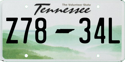TN license plate Z7834L