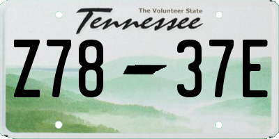TN license plate Z7837E