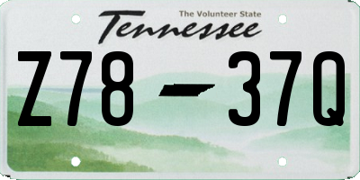 TN license plate Z7837Q